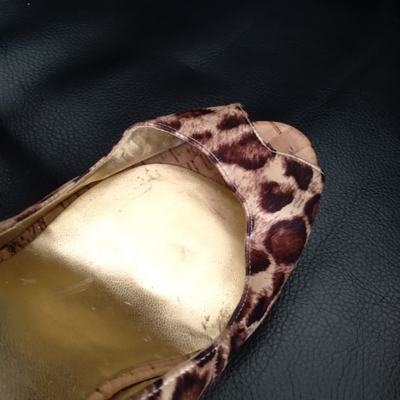 Guess cheetah print slingback peep toe heels 7.5 - Picture 9 of 9